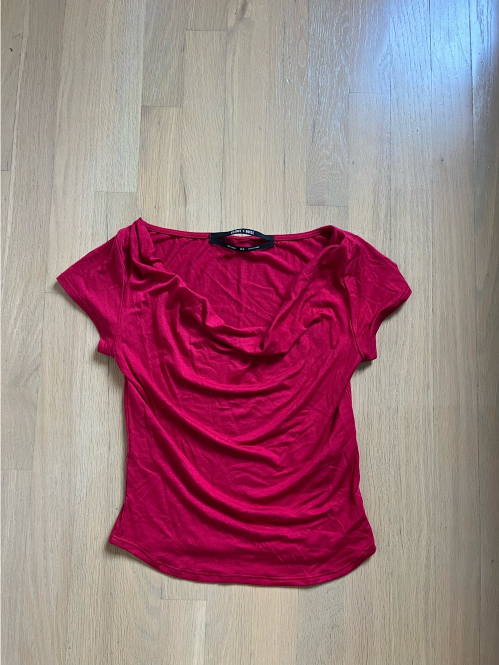 URBAN OUTFITTERS cowl neck multiway off shoulder top - Red